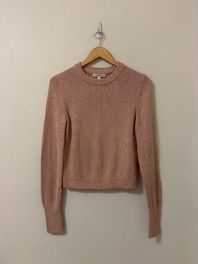Banana Republic Cotton and Silk Pink Crewneck Sweater | Size Small